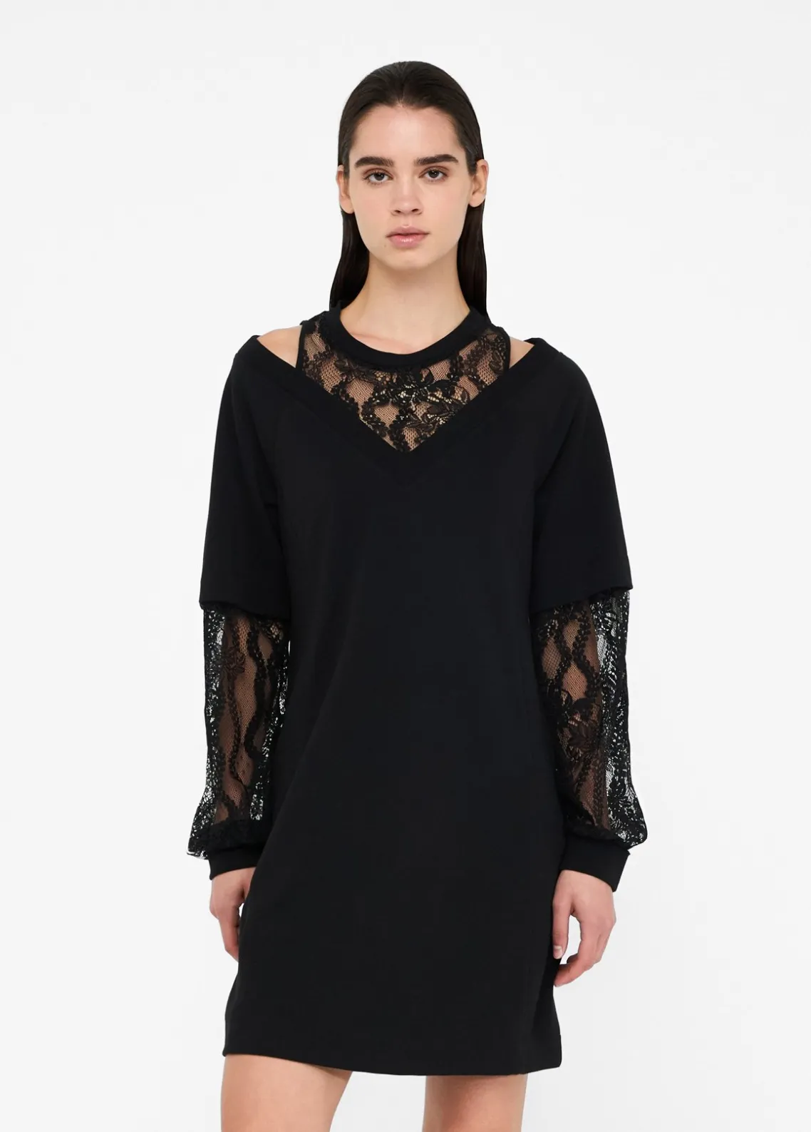 Liu Jo Vestido de felpa con encaje-Mujer Ropa Deportiva|Vestidos