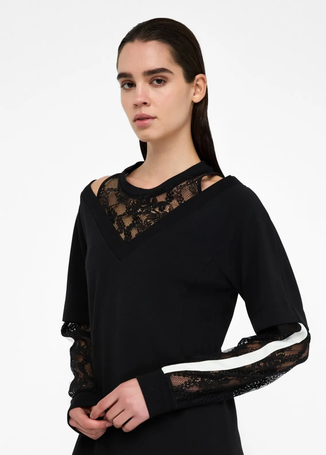 Liu Jo Vestido de felpa con encaje-Mujer Ropa Deportiva|Vestidos