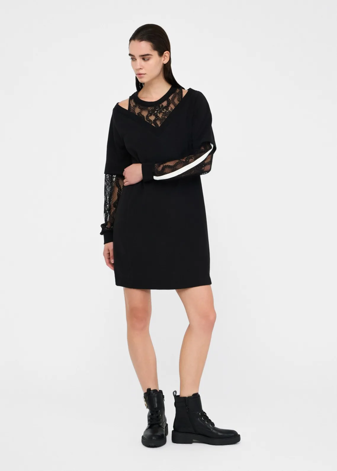 Liu Jo Vestido de felpa con encaje-Mujer Ropa Deportiva|Vestidos