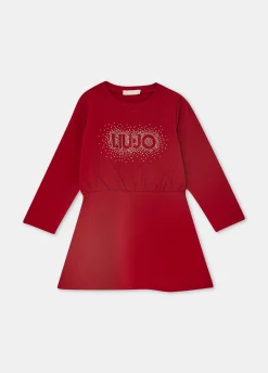 Liu Jo Vestido de felpa con logotipo y strass- Vestidos Y Enterizos