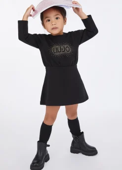 Liu Jo Vestido de felpa con logotipo y strass- Vestidos Y Enterizos