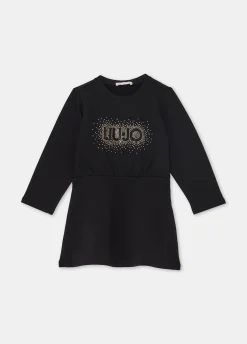 Liu Jo Vestido de felpa con logotipo y strass- Vestidos Y Enterizos