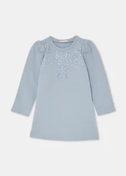 Liu Jo Vestido de felpa de algodón con strass- Vestidos Y Enterizos
