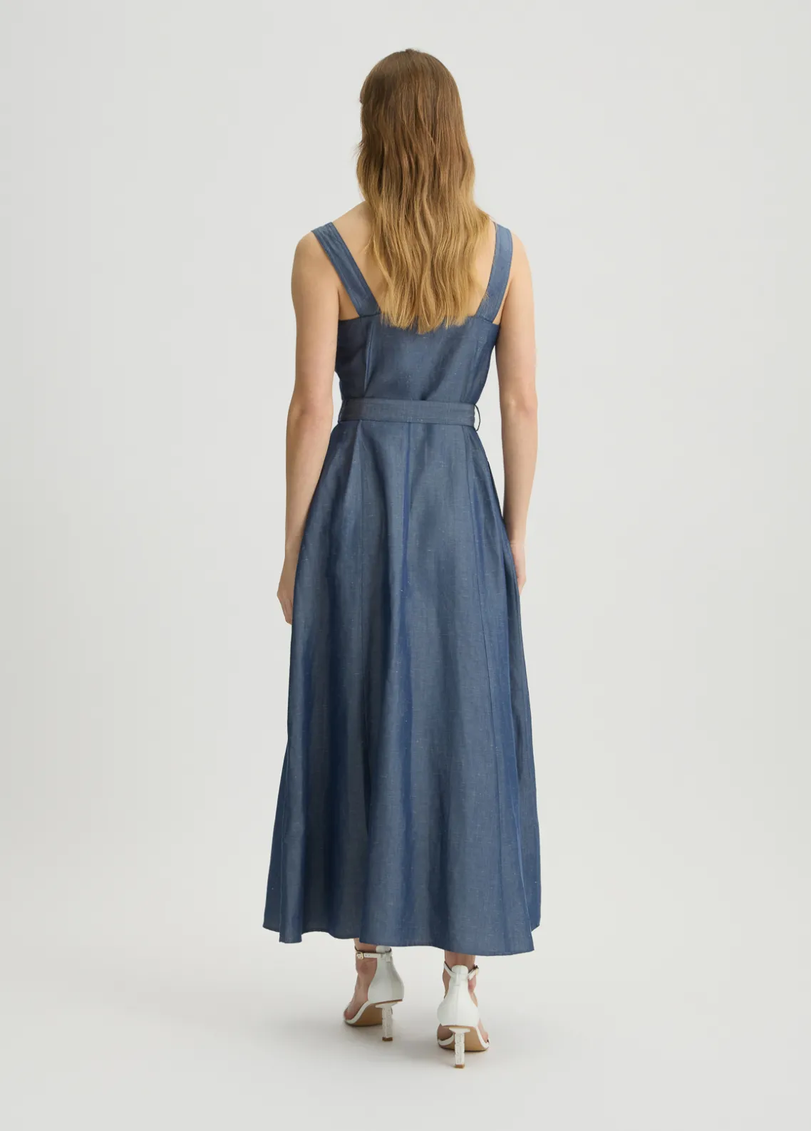 Liu Jo Vestido de lino con cinturón-Mujer Vestidos