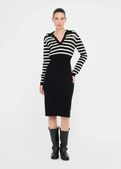 Liu Jo Vestido de punto a rayas-Mujer Ropa Deportiva|Vestidos