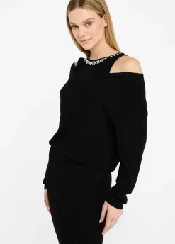 Liu Jo Vestido de punto con bordados de pedrería-Mujer Vestidos
