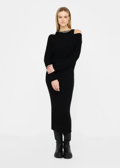 Liu Jo Vestido de punto con bordados de pedrería-Mujer Vestidos