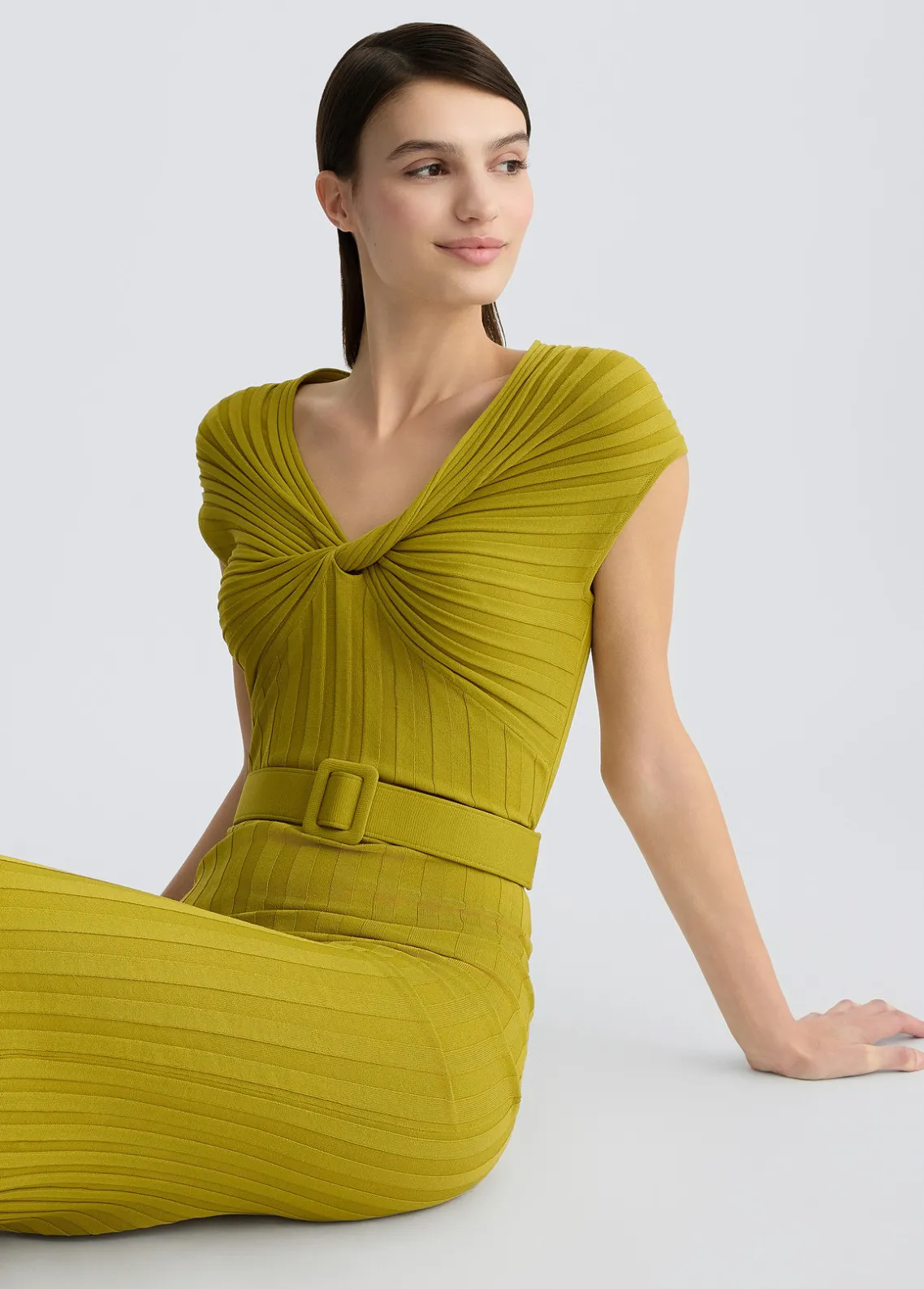 Liu Jo Vestido de punto con cinturón-Mujer Cárdigans Y Jerséis|Vestidos