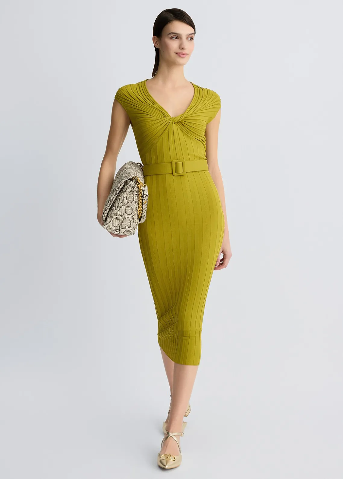 Liu Jo Vestido de punto con cinturón-Mujer Cárdigans Y Jerséis|Vestidos