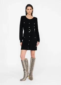 Liu Jo Vestido de punto con tirantes acolchados-Mujer Cárdigans Y Jerséis|Vestidos