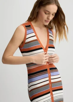 Liu Jo Vestido de punto de rayas-Mujer Cárdigans Y Jerséis|Vestidos