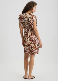 Liu Jo Vestido de raso con estampado animal-Mujer Moda Baño