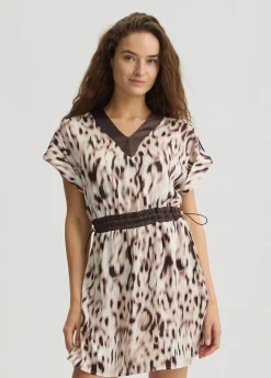 Liu Jo Vestido de raso estampado-Mujer Ropa Deportiva|Vestidos