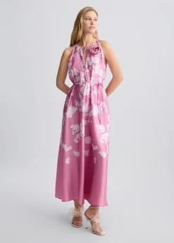 Liu Jo Vestido de raso estampado-Mujer Ceremonia|Vestidos