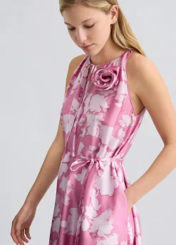 Liu Jo Vestido de raso estampado-Mujer Ceremonia|Vestidos