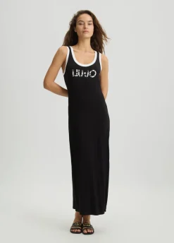 Liu Jo Vestido largo con logotipo-Mujer Moda Baño|Vestidos