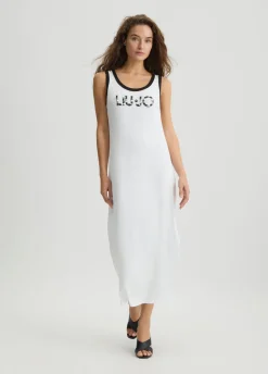 Liu Jo Vestido largo con logotipo-Mujer Moda Baño|Vestidos