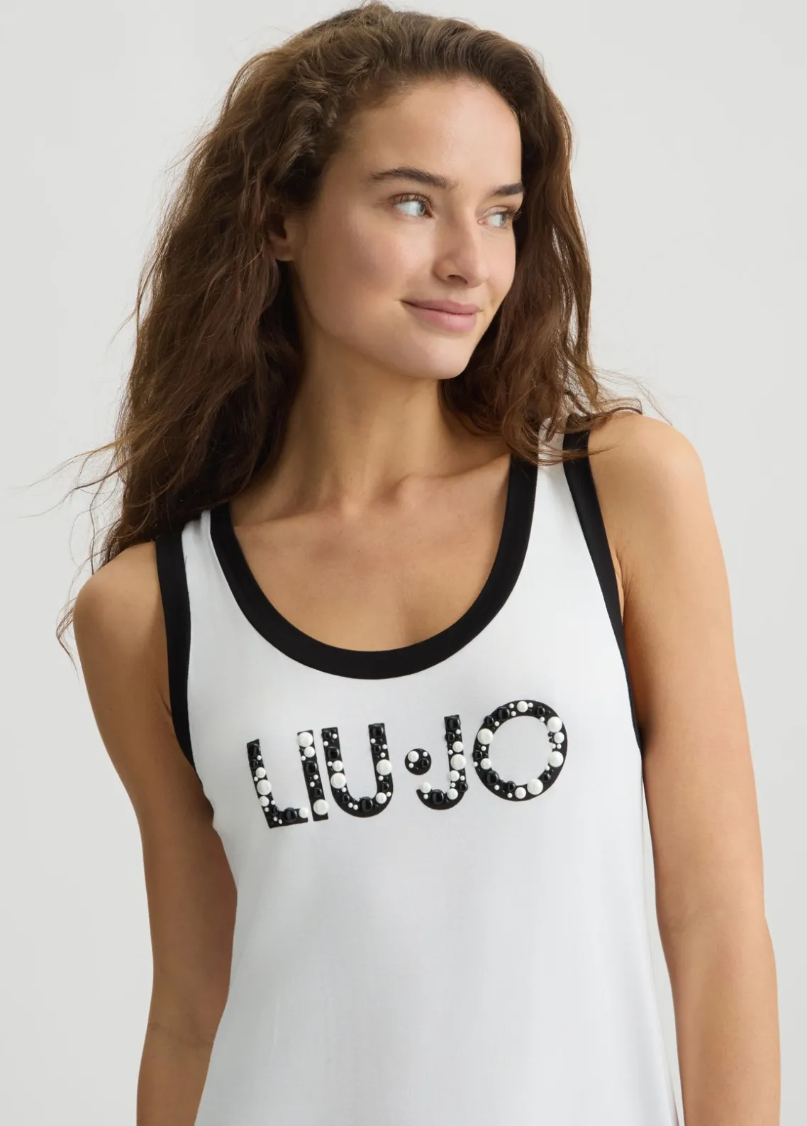 Liu Jo Vestido largo con logotipo-Mujer Moda Baño|Vestidos
