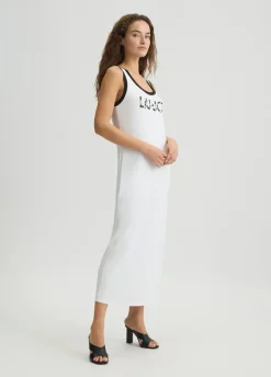 Liu Jo Vestido largo con logotipo-Mujer Moda Baño|Vestidos