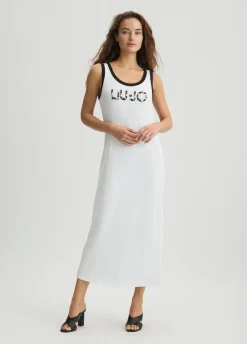 Liu Jo Vestido largo con logotipo-Mujer Moda Baño|Vestidos