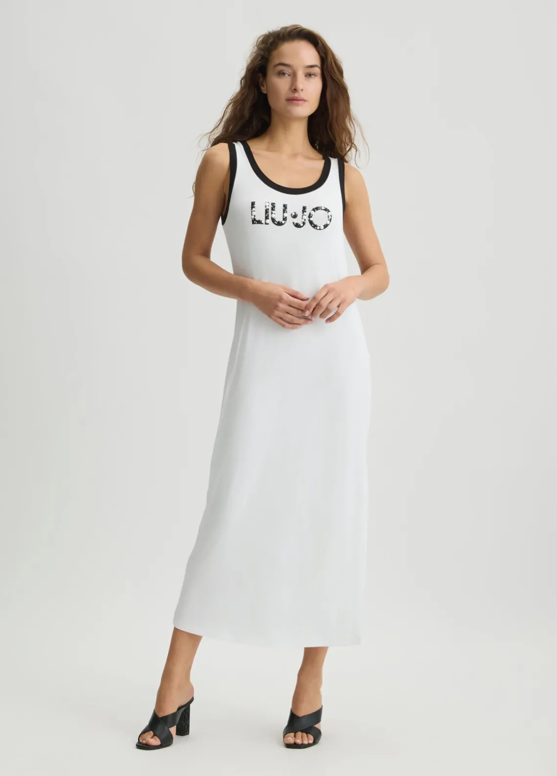 Liu Jo Vestido largo con logotipo-Mujer Moda Baño|Vestidos