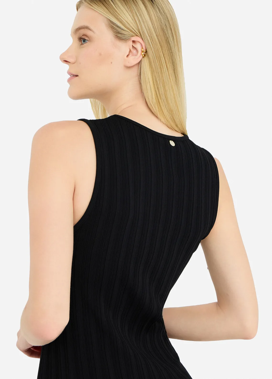Liu Jo Vestido largo de punto y popelina-Mujer Cárdigans Y Jerséis|Vestidos