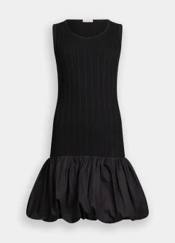 Liu Jo Vestido largo de punto y popelina-Mujer Cárdigans Y Jerséis|Vestidos