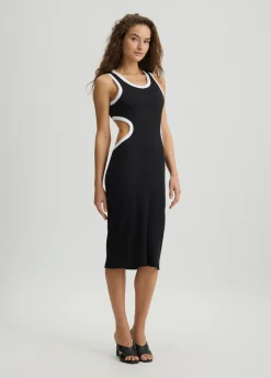 Liu Jo Vestido midi con abertura-Mujer Moda Baño|Vestidos