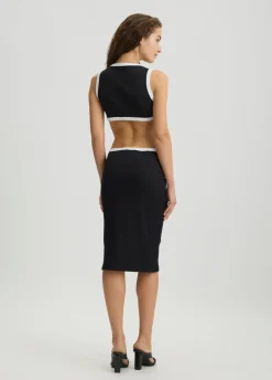Liu Jo Vestido midi con abertura-Mujer Moda Baño|Vestidos