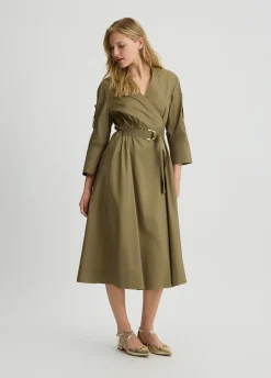 Liu Jo Vestido midi de popelina-Mujer Vestidos