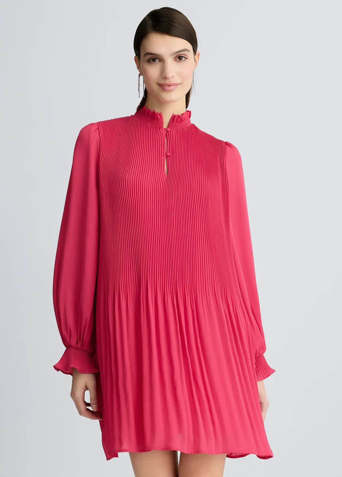 Liu Jo Vestido plisado en tejido georgette-Mujer Vestidos