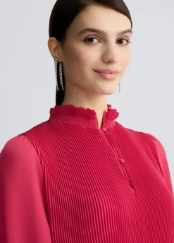 Liu Jo Vestido plisado en tejido georgette-Mujer Vestidos