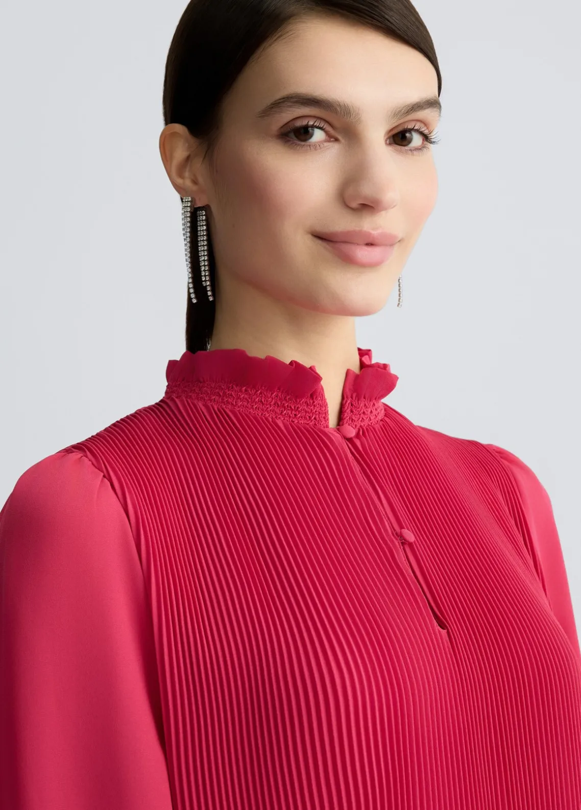 Liu Jo Vestido plisado en tejido georgette-Mujer Vestidos
