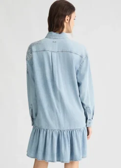 Liu Jo Vestido vaquero con encaje-Mujer Vestidos