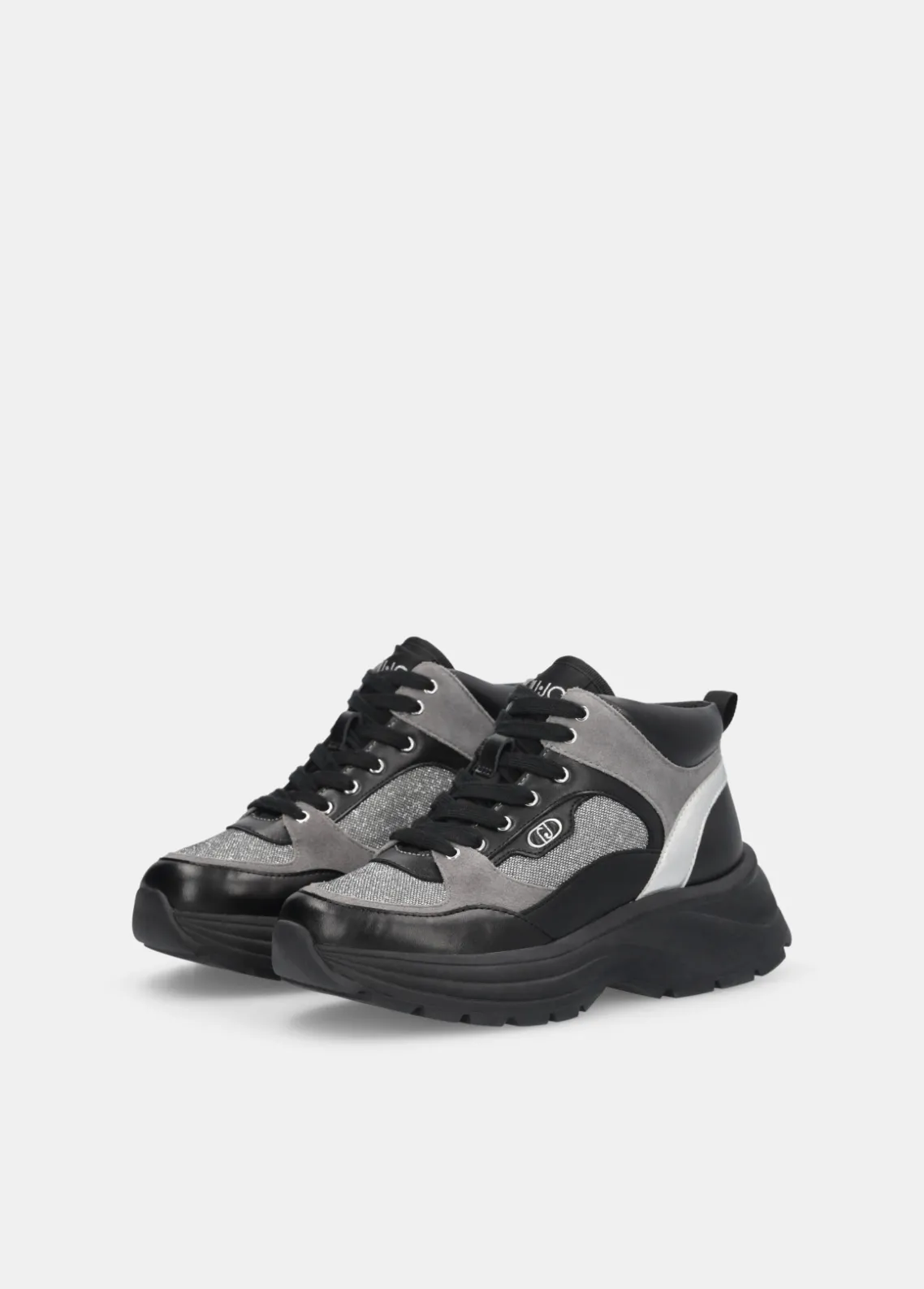 Liu Jo Zapatillas altas de brillos y malla-Mujer Sneakers