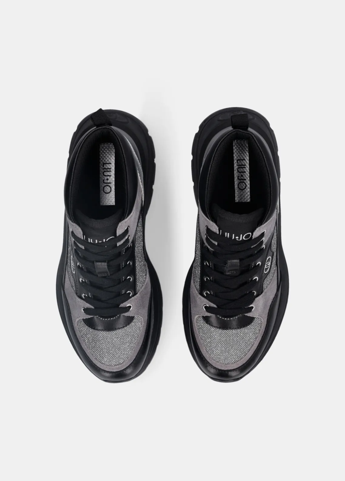 Liu Jo Zapatillas altas de brillos y malla-Mujer Sneakers