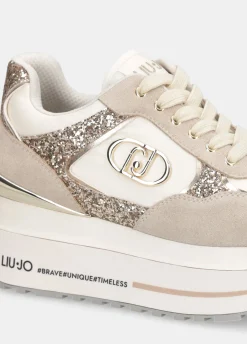 Liu Jo Zapatillas de brillos y nailon con plataforma alta-Mujer Sneakers