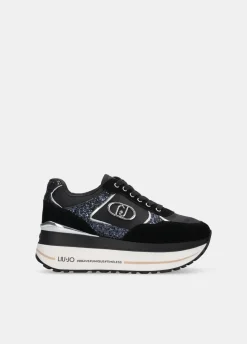 Liu Jo Zapatillas de brillos y nailon con plataforma alta-Mujer Sneakers