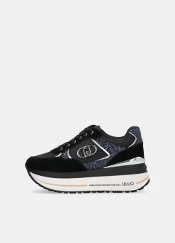 Liu Jo Zapatillas de brillos y nailon con plataforma alta-Mujer Sneakers