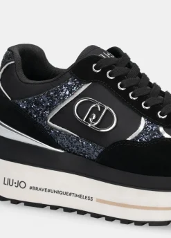 Liu Jo Zapatillas de brillos y nailon con plataforma alta-Mujer Sneakers