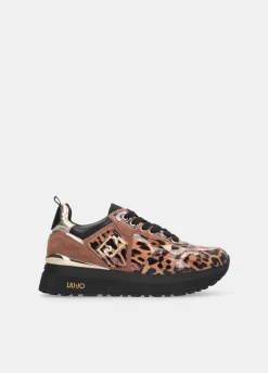 Liu Jo Zapatillas de charol con estampado animal y plataforma-Mujer Sneakers