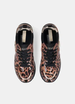 Liu Jo Zapatillas de charol con estampado animal y plataforma-Mujer Sneakers