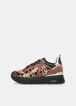 Liu Jo Zapatillas de charol con estampado animal y plataforma-Mujer Sneakers