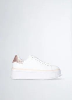 Liu Jo Zapatillas de piel con aplicaciones de strass-Mujer Sneakers