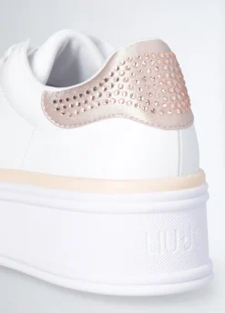 Liu Jo Zapatillas de piel con aplicaciones de strass-Mujer Sneakers