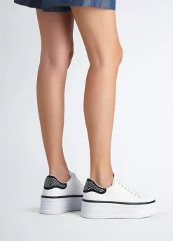 Liu Jo Zapatillas de piel con aplicaciones de strass-Mujer Sneakers