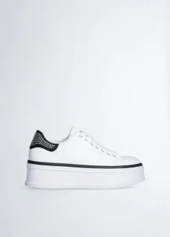 Liu Jo Zapatillas de piel con aplicaciones de strass-Mujer Sneakers