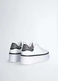 Liu Jo Zapatillas de piel con aplicaciones de strass-Mujer Sneakers
