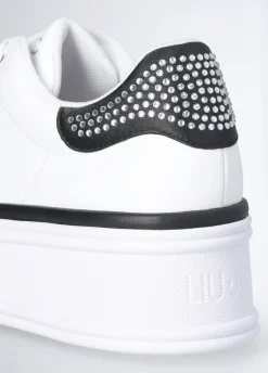 Liu Jo Zapatillas de piel con aplicaciones de strass-Mujer Sneakers