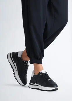 Liu Jo Zapatillas de piel con logotipo perforado-Mujer Sneakers